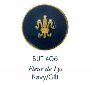 Fleur de Lys (navy/gilt) #406