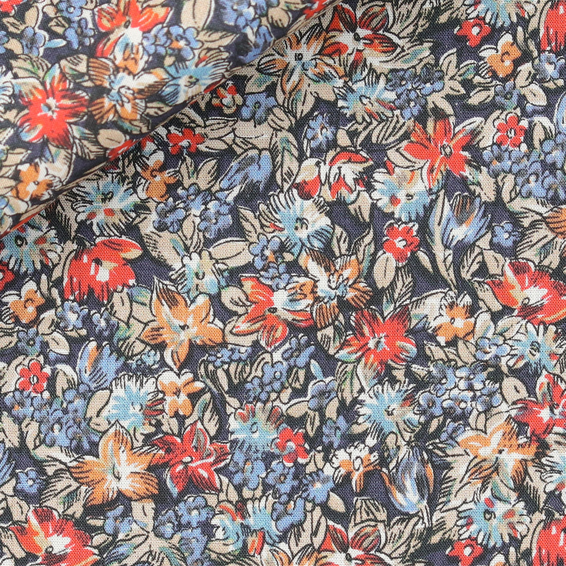 Cotonificio Albini cotton fabric with floral pattern