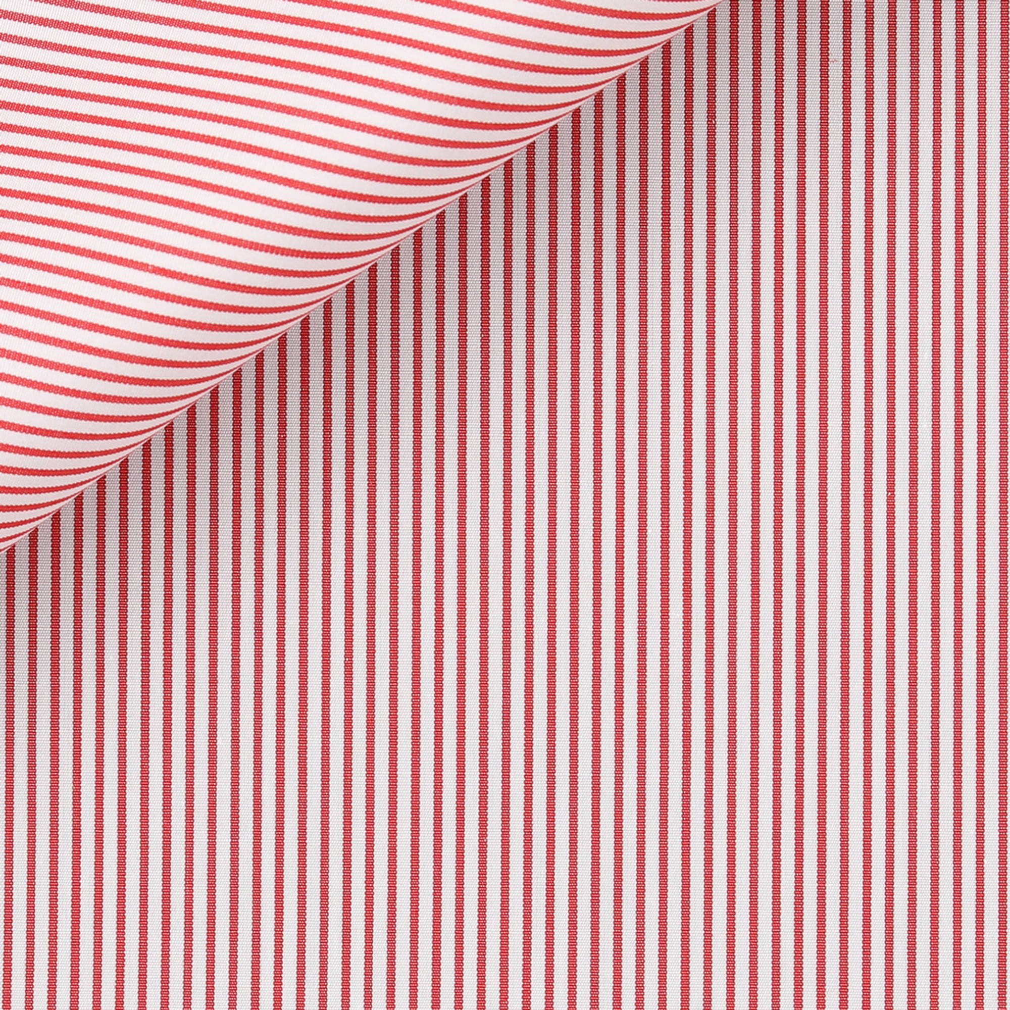 Thomas Mason red and white striped cotton poplin