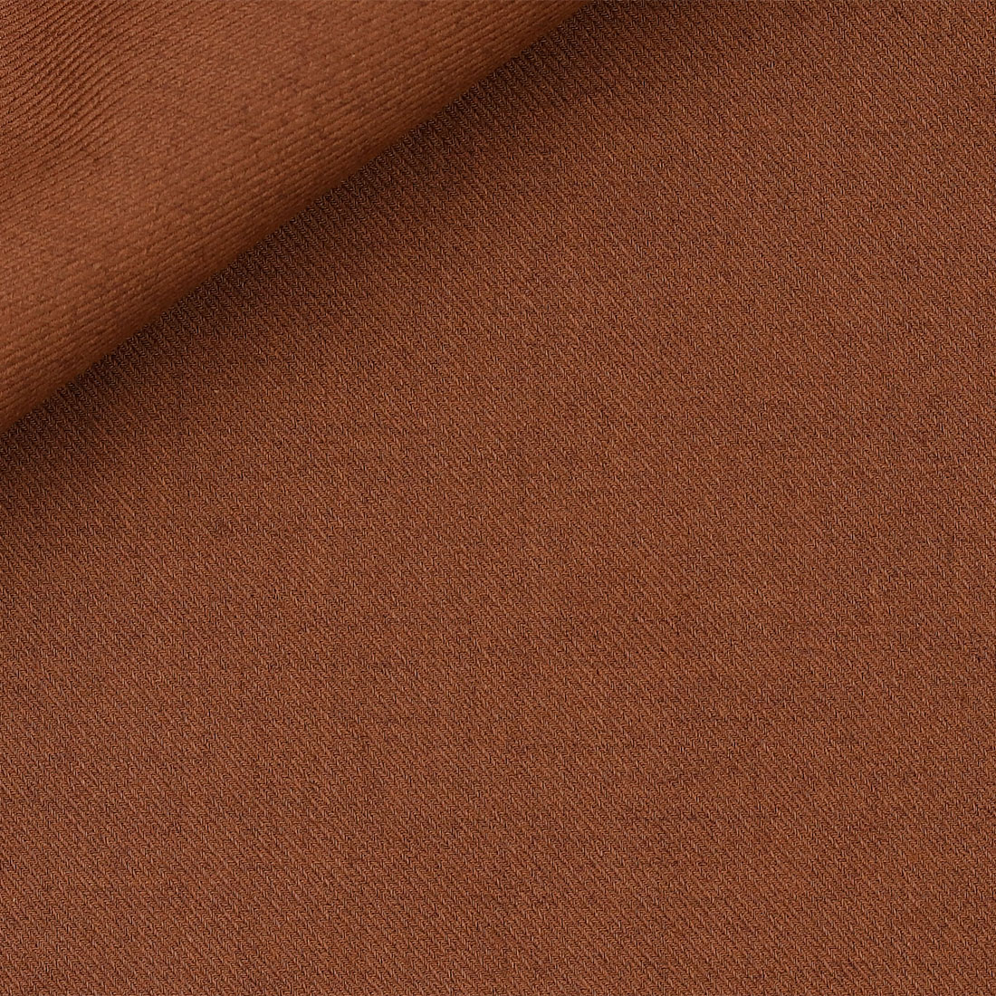 Thomas Mason solid brown fabric for mid-season