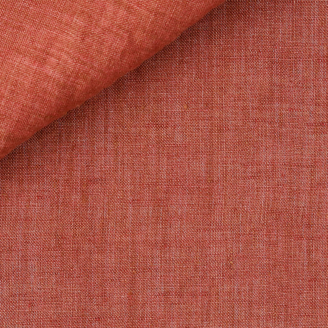 Tessuto in Lino colore rosso mattone Burgundy delavé