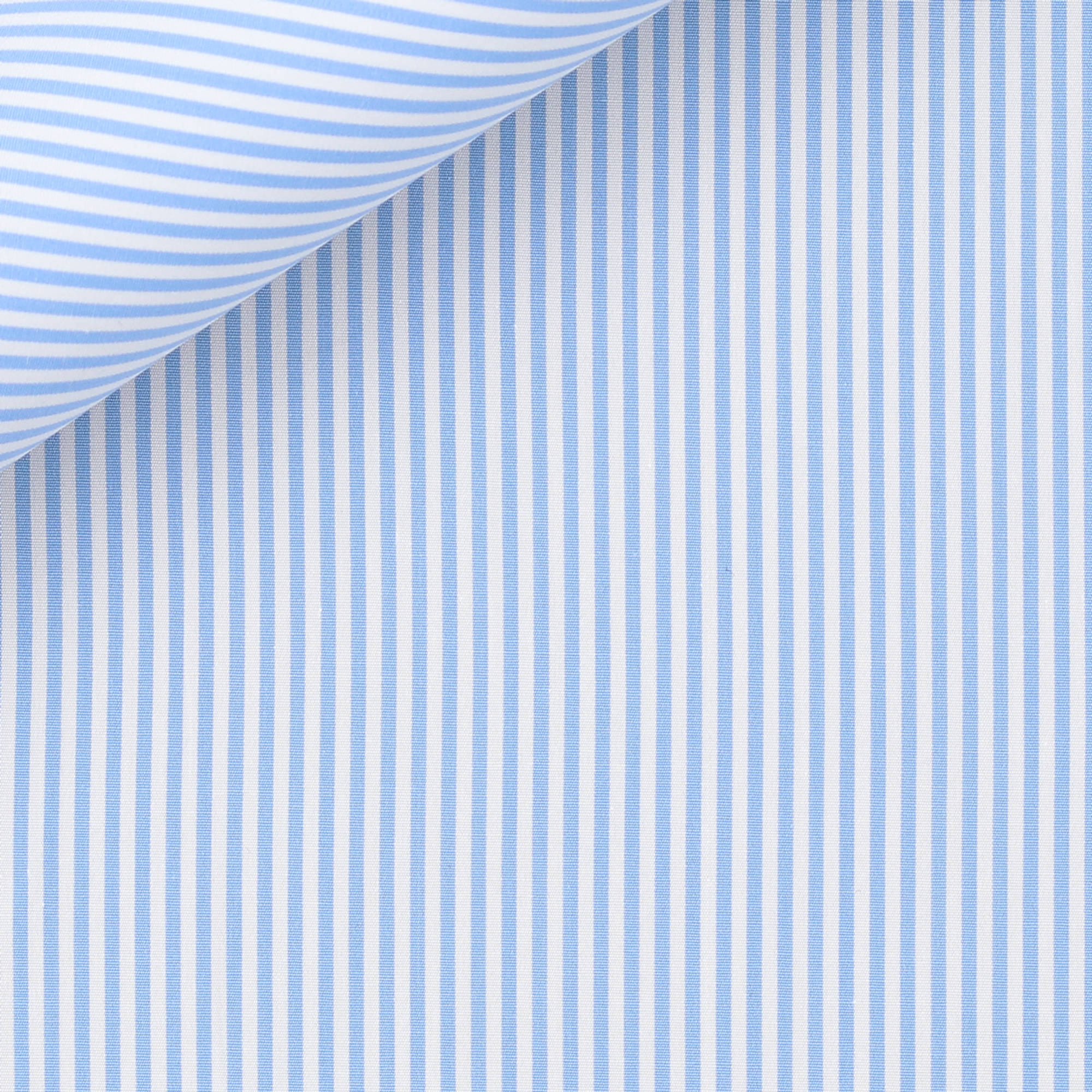 Tessuto a righe bianche e azzurre in Cotone e XLA