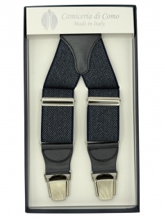 Elastico spigato blu 35mm 4 clips (#1246)