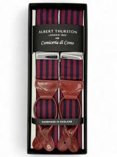 Bretelle regimental borgogna e blu (#1212)  Bretelle regimental borgogna e blu (#1212)