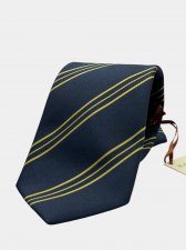 Cravatta Regimental 1st Trinity Boat Club Holliday & Brown in pura seta 8cm x 150cm