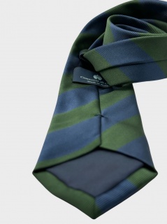 Cravatta Made in Como regimental 8cm x 150cm (#1278)