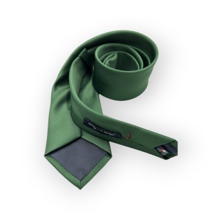 Cravatta Made in Como in pura seta verde chiaro 7,5cm x 148cm