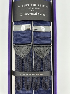 Nastro Blu Moiré 40mm pelle nera (#1000)