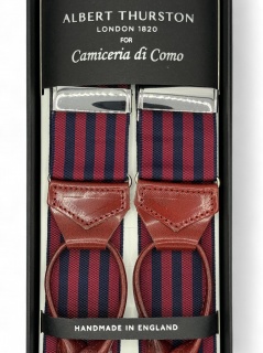 Navy and wine Striped braces (#1212)
