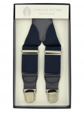 Navy Elastic Braces 35mm 4 clip (#1107)