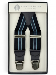 Striped Elastic braces 35mm 4 clip (#1350)