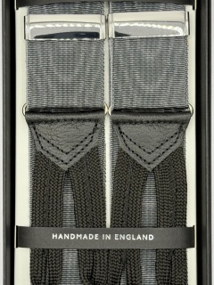 Nastro grigio antracite Moiré pelle nera (#1209)