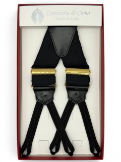 Braid Ends Silk Braces black (#1324)