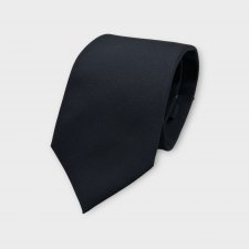 Cravatta Made in Como in pura seta blu scuro 8cm x 150cm