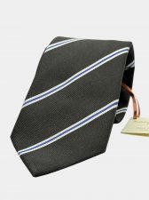 Cravatta Regimental Metropolitan Police Holliday & Brown in pura seta 8cm x 150cm