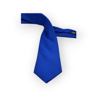 Cravatta Made in Como in pura seta blu china 7,5cm x 148cm