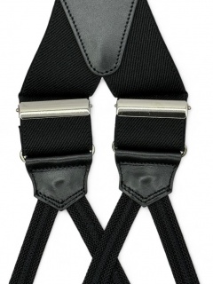 Bretelle in elastico nero con passamaneria (#1112)