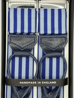 Bretelle Barathea azzurro e blu navy regimental (#1211)
