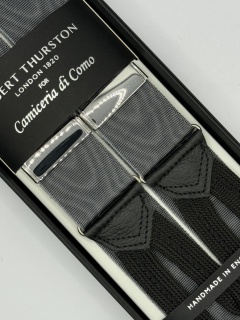 Nastro grigio antracite Moiré pelle nera (#1209)