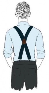 Bretelle in elastico verde inglese 35mm 4 clips (#1109)