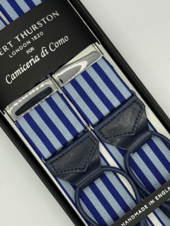 Bretelle Barathea azzurro e blu navy regimental (#1211)