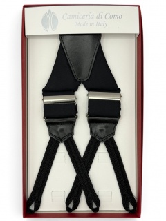 Braid Ends Silk Braces black (#1325)