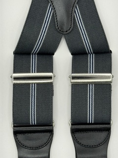 Striped Elastic braces 35mm 4 clip (#1353)