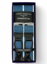 Teal barathea Braces (#1006)