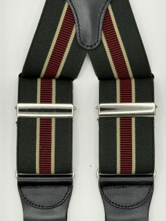 Striped Elastic braces 35mm 4 clip (#1349)