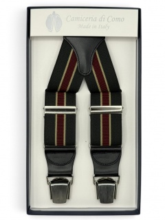 Striped Elastic braces 35mm 4 clip (#1349)