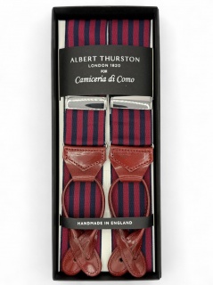 Bretelle regimental borgogna e blu (#1212) Bretelle regimental borgogna e blu (#1212)