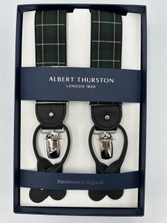 Bretelle Albert Thurston Con Terminali In Pelle Rigida – Marrone, Uomo, Fatte A Mano UK