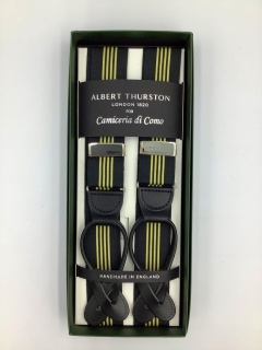 Black and Yellow Striped Braces. 32mm (#869)