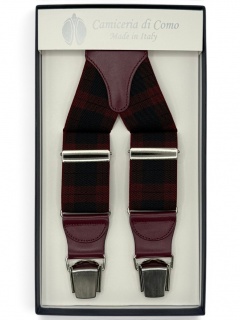 Striped Elastic braces 35mm 4 clip (#1359)