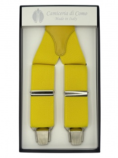 Bretelle in elastico giallo 35mm 4 clips (#1235)