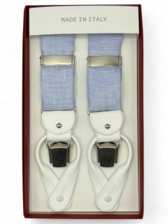 Bretelle in lino azzurro 2 in 1 (#1199)