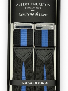 Nastro Regimental nero e blu con passamaneria (#1299)