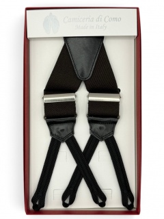 Braid Ends Elastic Braces dark brown color (#1320)