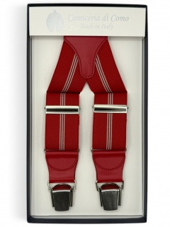 Striped Elastic braces 35mm 4 clip (#1351)
