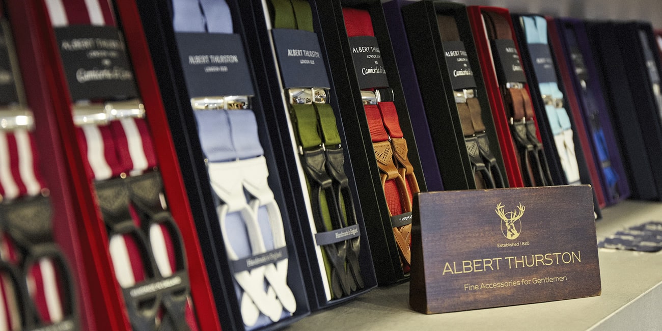 Bretelle classiche ed originali Albert Thurston, inglesi al 100%