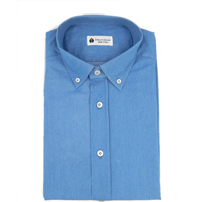 camicia uomo denim celeste in popeline