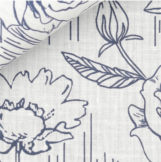 tessuto camicia di lino stampa floreale