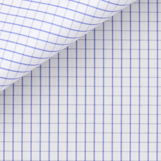 tessuto a quadretti bianco e azzurro