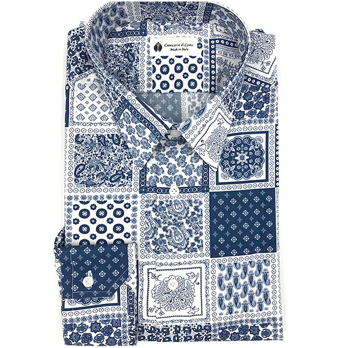 camicia uomo con fantasia stile bandana