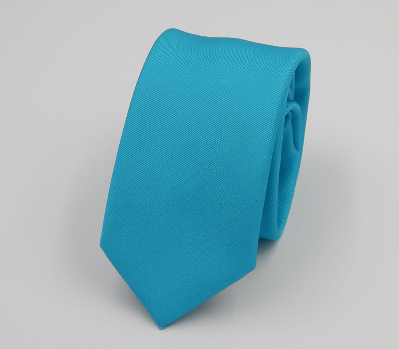 Cravatta artigianale 100% seta tinta unita turchese